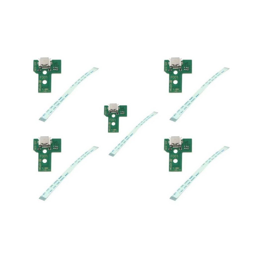 5 Placas Usb Jds/Jdm 030 com Flat/Flex 12 Vias para Carregamento Compatíveis com o Controle de PlayStation 4 PS4