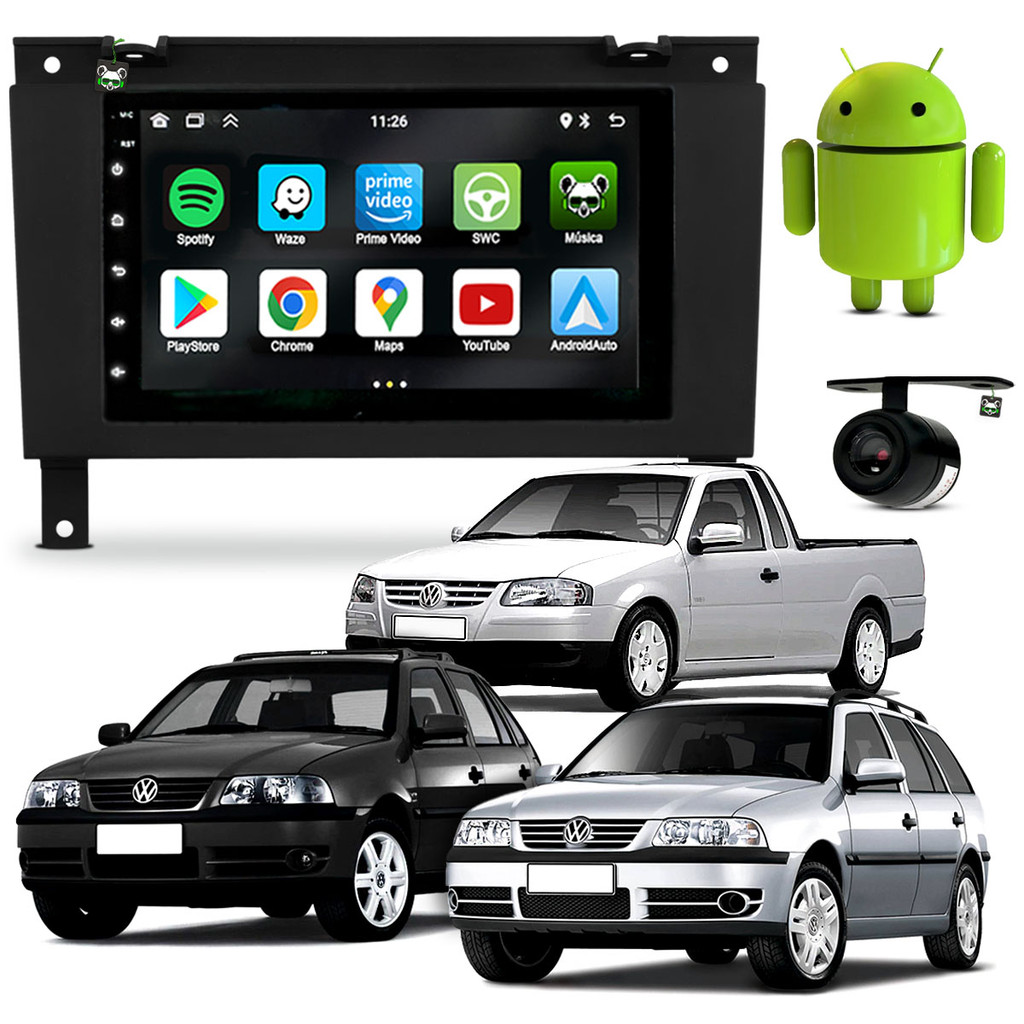 Kit Central Multimidia Android 7 Pol Gol/Parati/Saveiro G3 2000 2001 2002 2003 2004 2005 em Oferta na Shopee