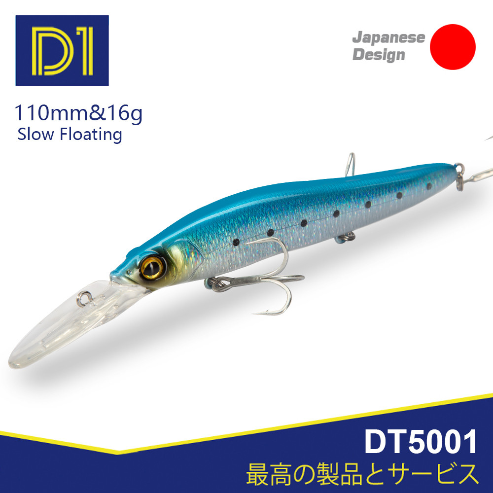 D1 Jerk Minnow Isca De Pesca 110mm/16g Wroundbait Artificial Duro Wobblers Toda A Água Para Baixo Pique 2020 Equipamento