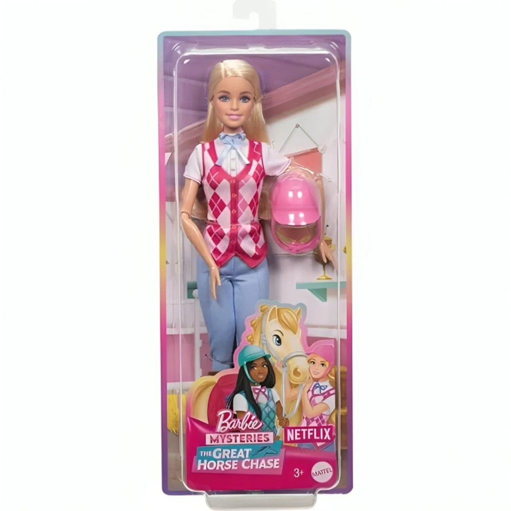 Boneca Barbie Malibu Equitação Corrida De Cavalo HXJ38 Mattel