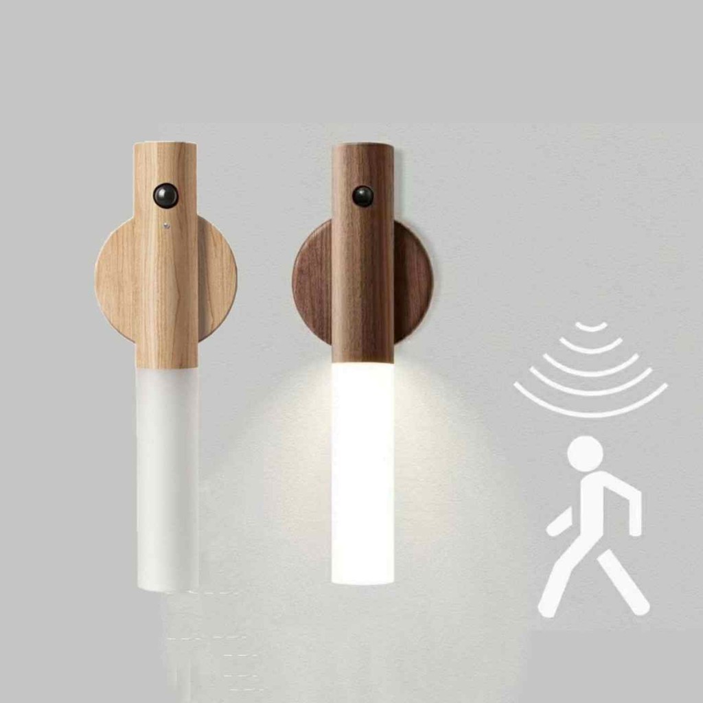 Luminaria Luz Noturna Inteligente Luz Led Com Sensor de Movimento Lâmpada Recarregável Emergência
