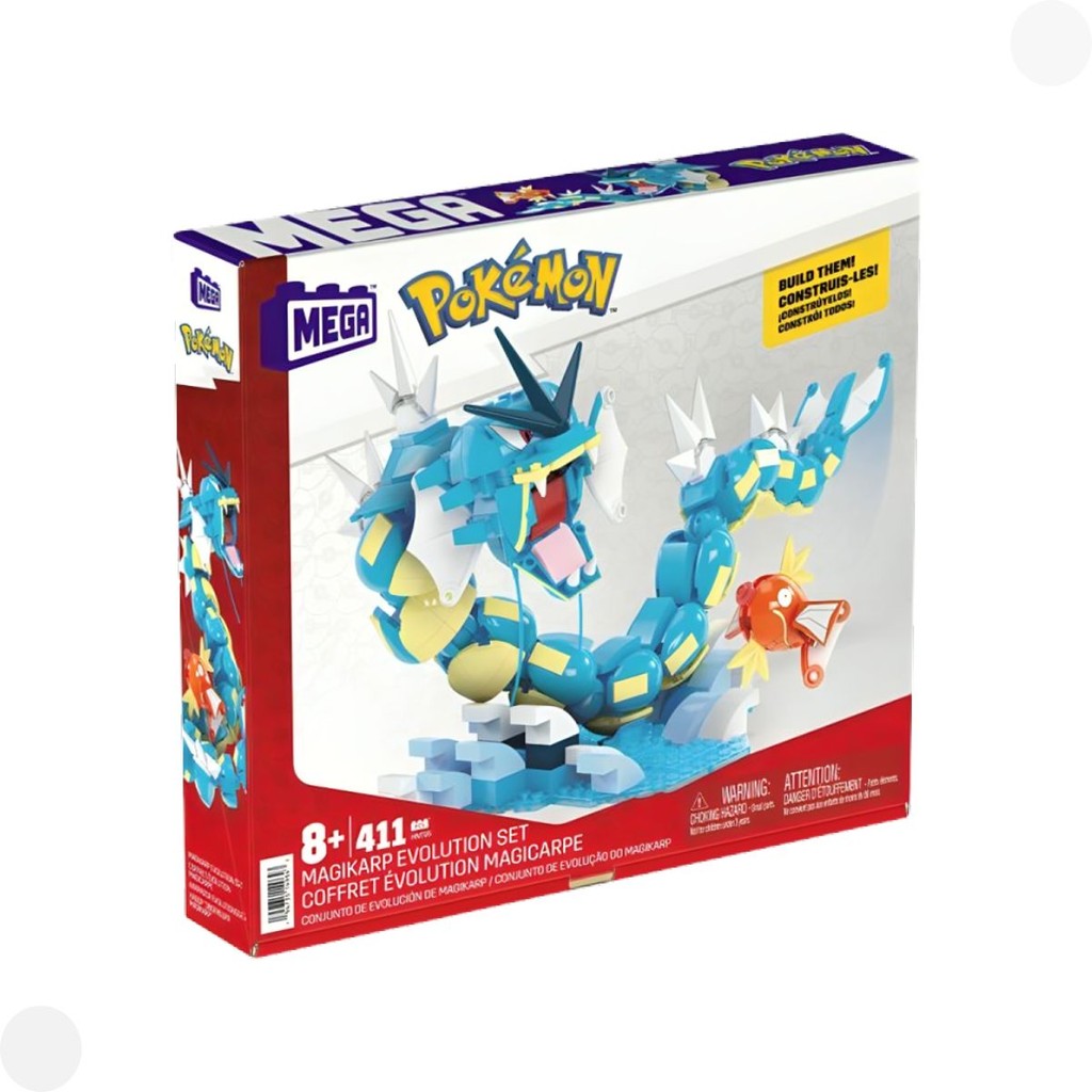 Mega bloks Pokémon Magikarp e Gyarados Evolution HNT95 - Mattel - Mom & Baby