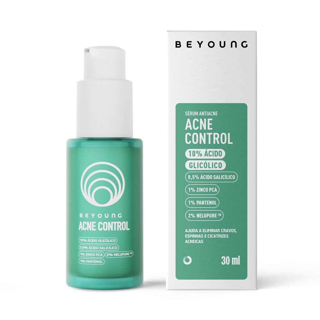 Beyoung Acne Control 10% Ácido Glicólico + 0,5% Ácido Salicílico Sérum 30ml em Oferta na Shopee