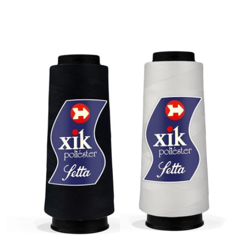 Linha Branca e Preta De Costura Setta Xik 2000 Jardas em Oferta na Shopee