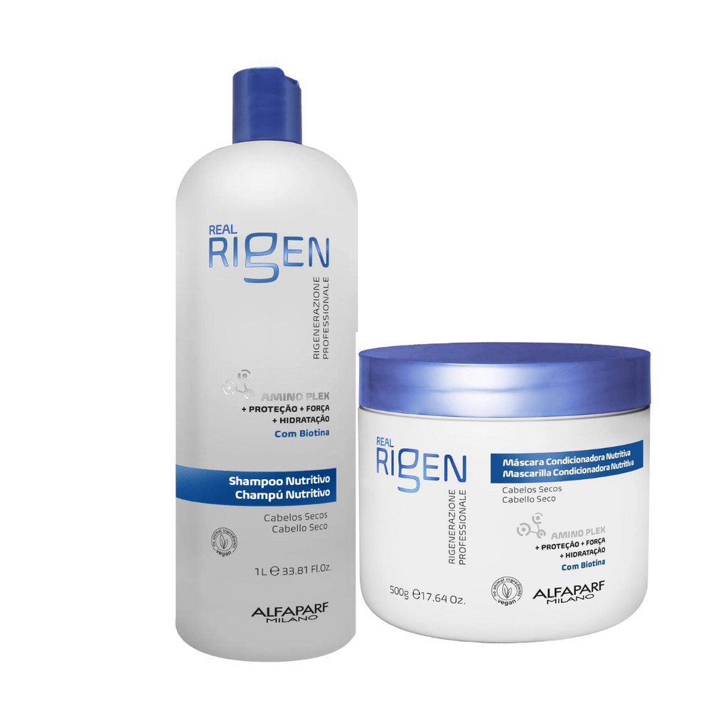 Kit Shampoo 1L + Mascara 500ML  Alfaparf Real Rigen Nutritive