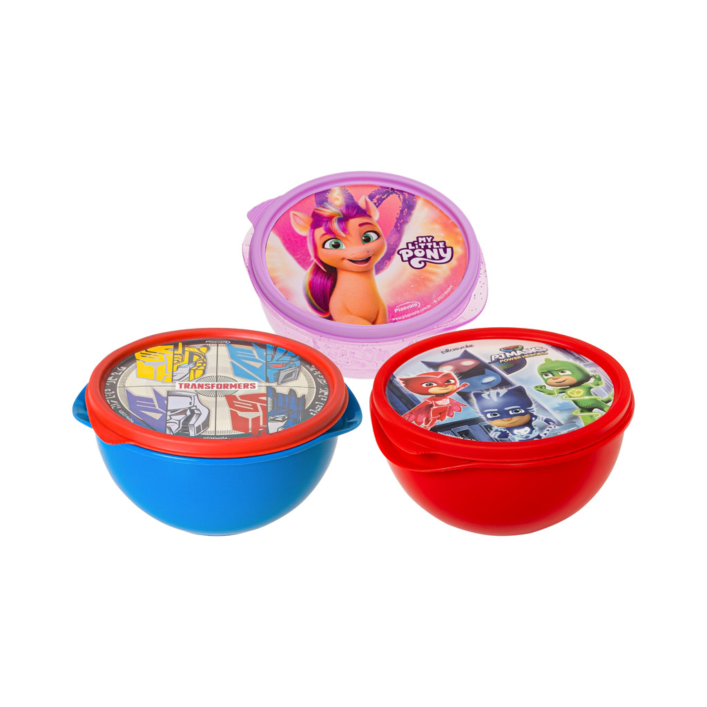 Pote 250ml para Lanche Papinha Bebê Marmita Infantil PJ Masks My Little Pony Transformers