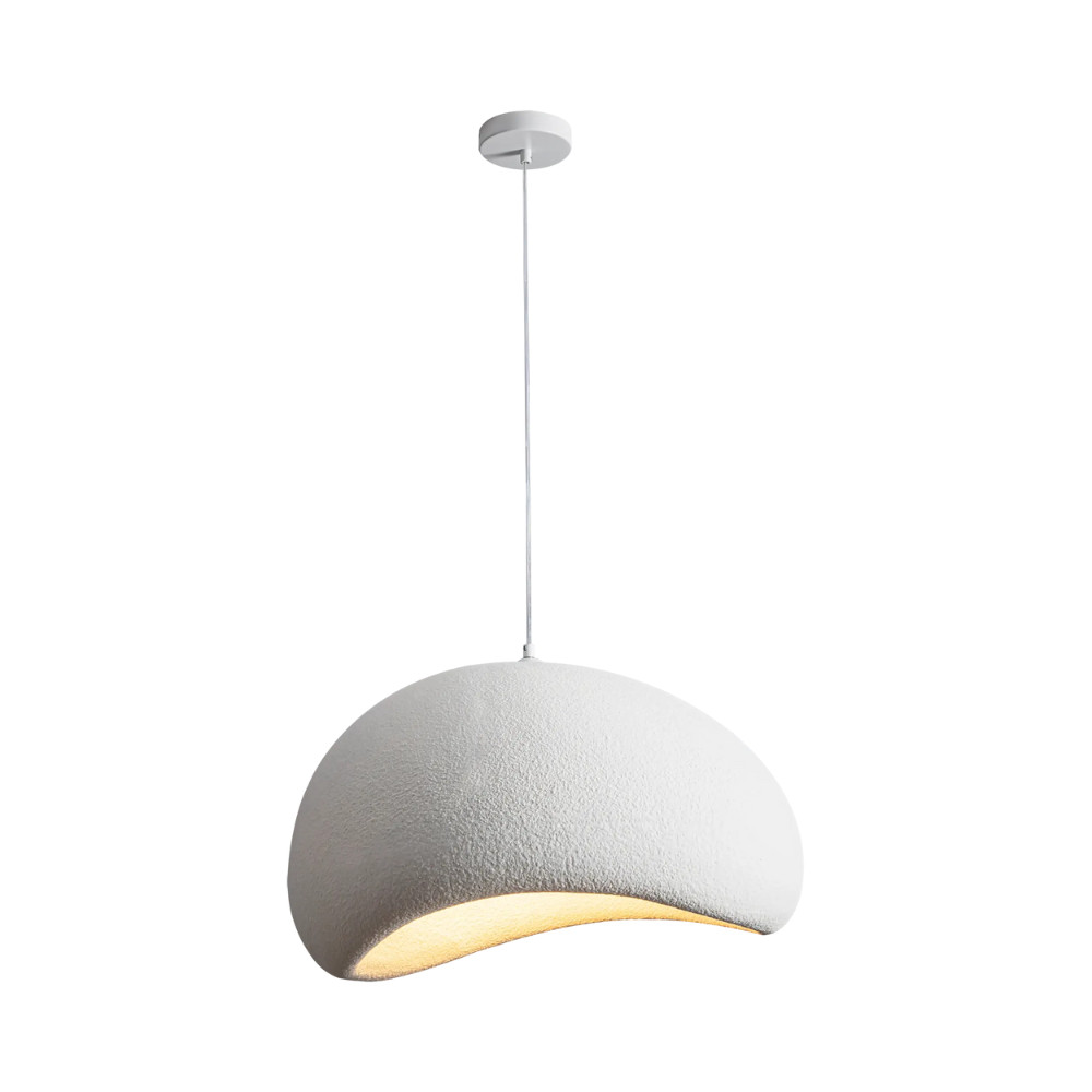 Luminária Pendente Cúpula estilo Japonês cor Branca com 40CM em Oferta na Shopee