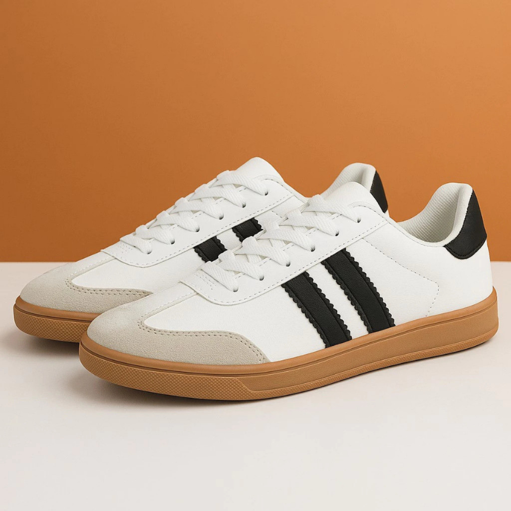 Tênis Feminino Casual de Couro Original – Conforto e Design Retrô Star em Oferta na Shopee