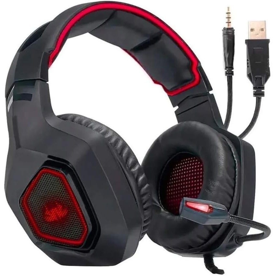 HEADSET P3 GAMER PC CONSOLE XBX PLAY4 CONTROLE DE VOLUME LED