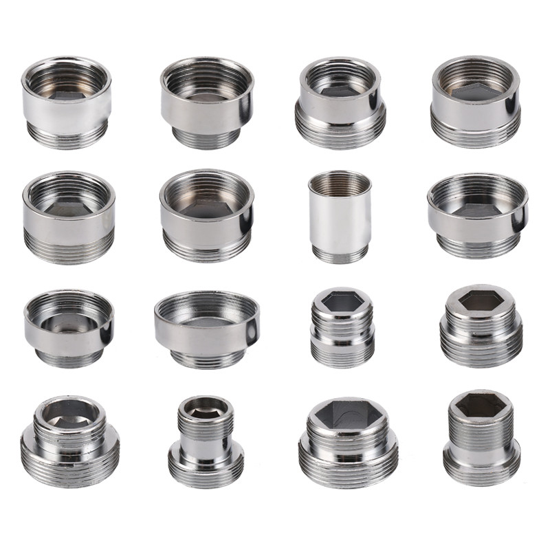 1pc Adaptador De Aerador De Torneira De Latão Cromado Macho Fêmea M22 M24 G1/2 " 3/4 " Acessórios De Tubulação Purificad