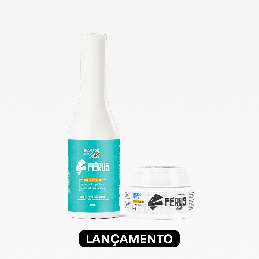 Shampoo + Cera Efeito Mate Férus Kids Sem Cheiro