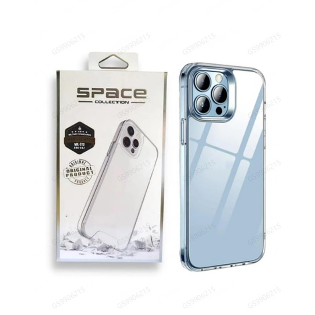 Capa Clear Space: Capinha de Acrílico Transparente Anti-Impacto Olyps/Space Original (Não Amarelada) para iPhone em Oferta na Shopee