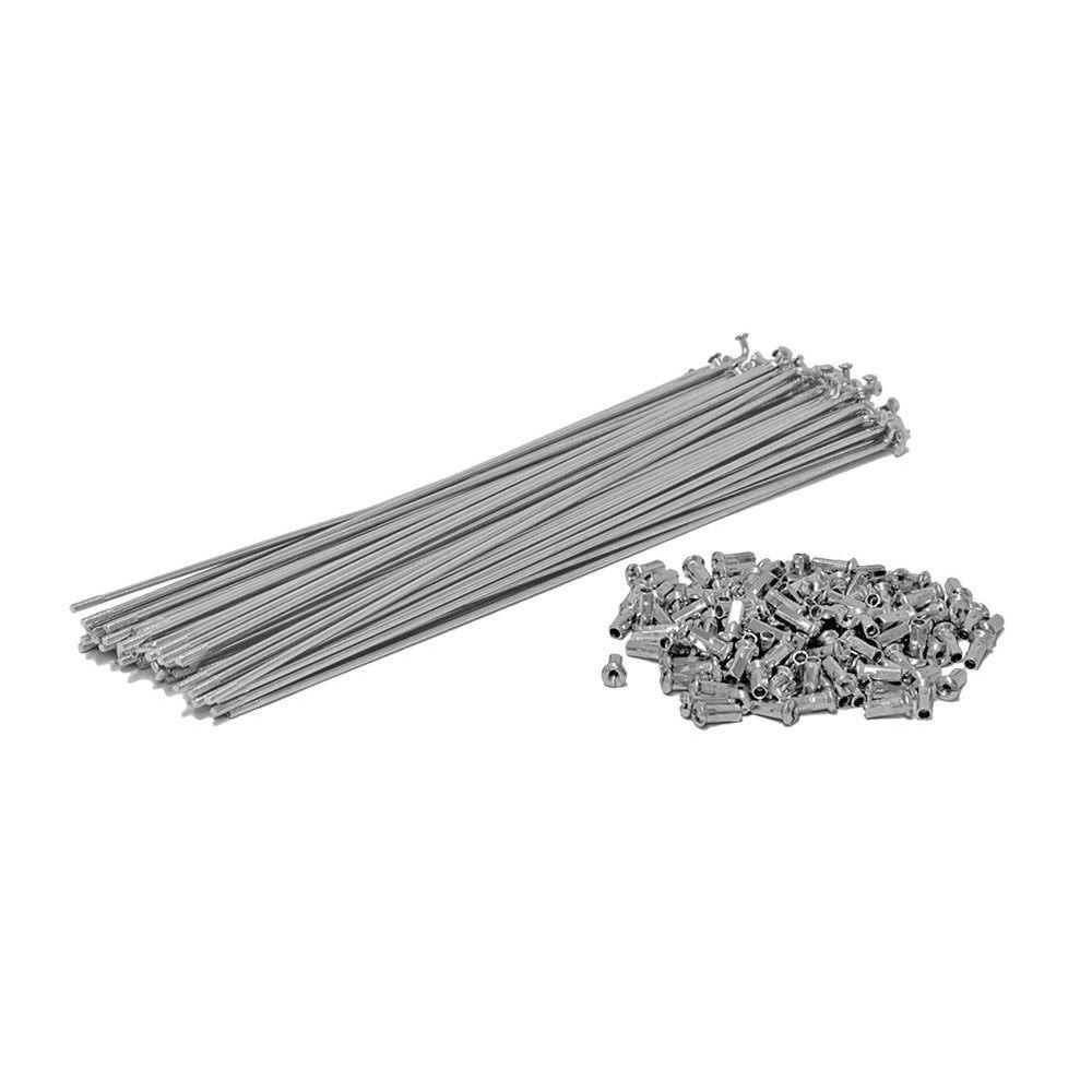 72 unidades de raios Inox 255x2mm +niple monta 2 roda aro 26