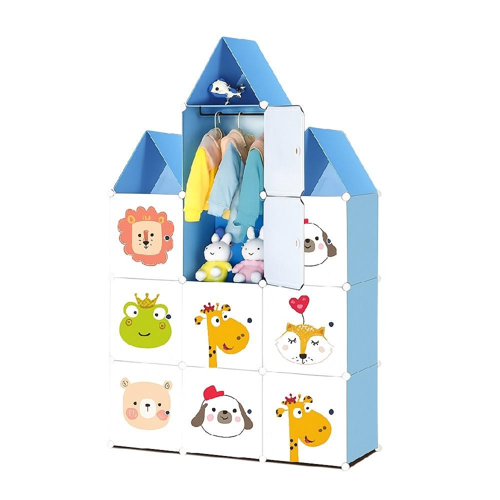 GUARDA ROUPA CASTELO INFANTIL ARMARIO ORGANIZADOR BRINQUEDOS ROUPAS SAPATEIRA 13 NICHOS