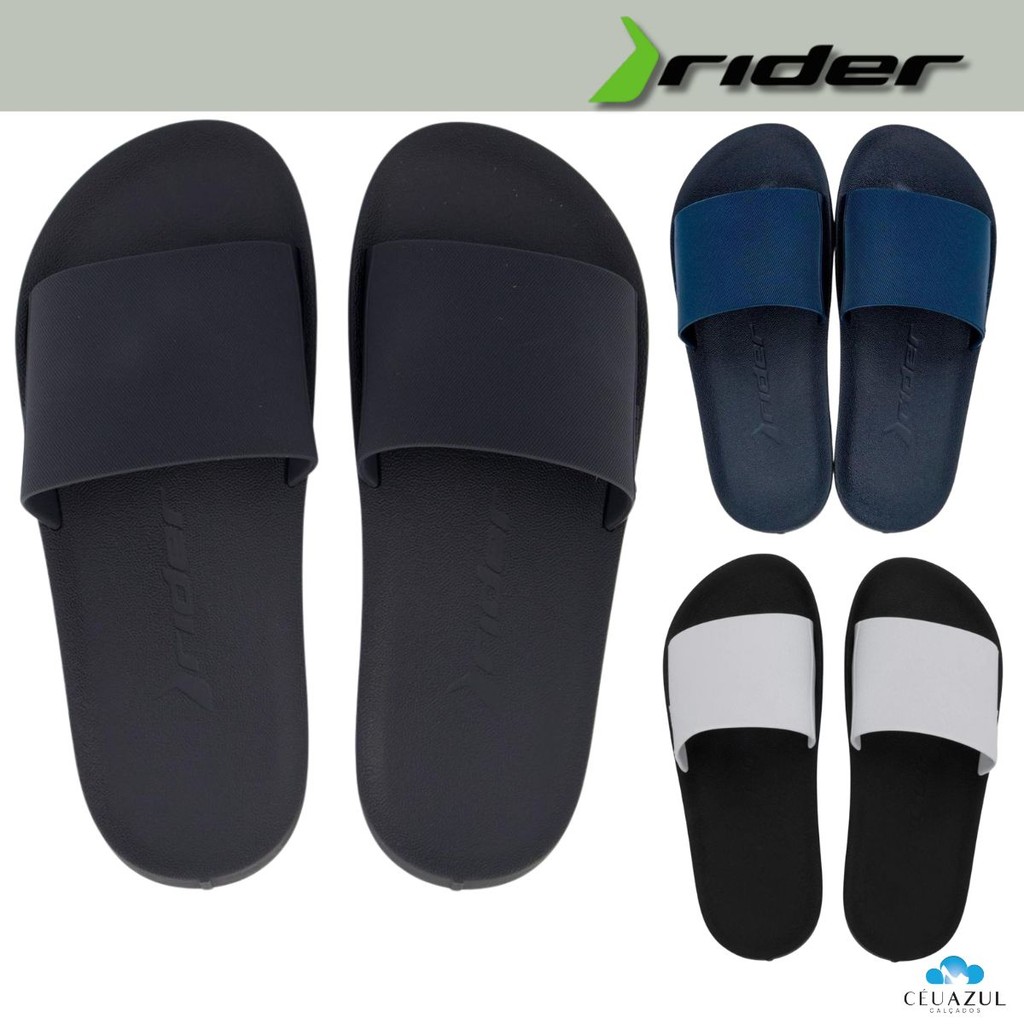 Chinelo Slide Masculino Rider Feel Confortável Original Estiloso em Oferta na Shopee