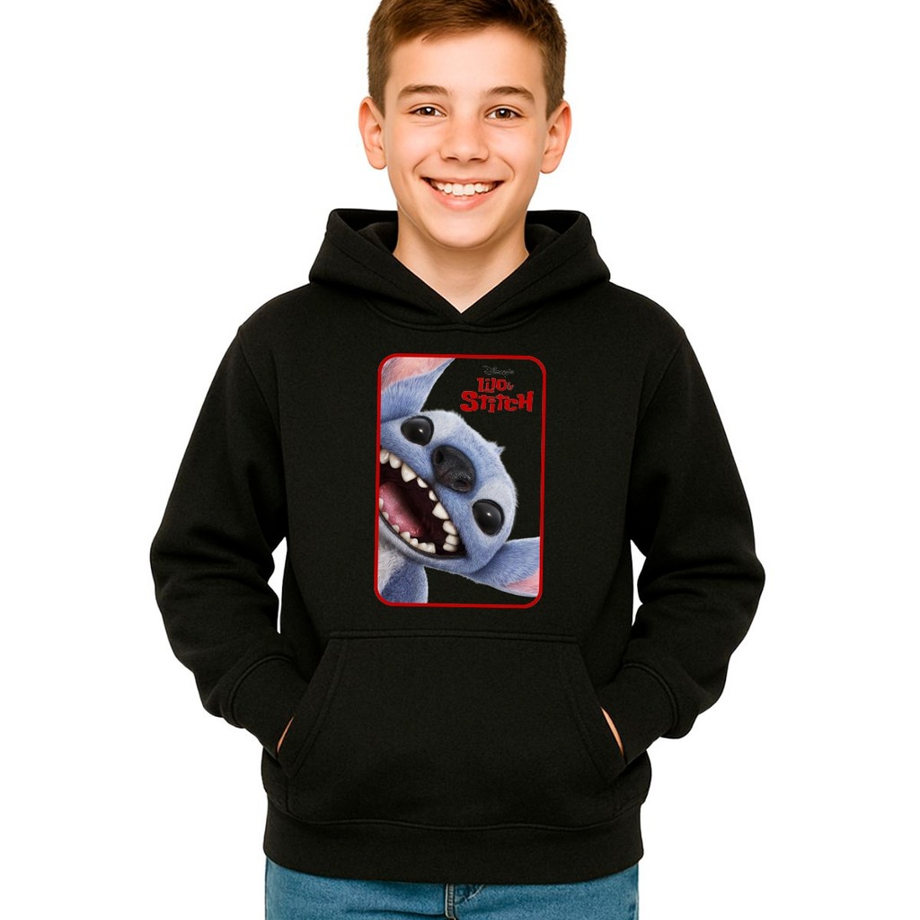 Moletom Capuz Canguru Lançamento Lilo & Stitch Angel Filme Blusa De Frio Casaco Lilo e Stitch Infantil Unissex