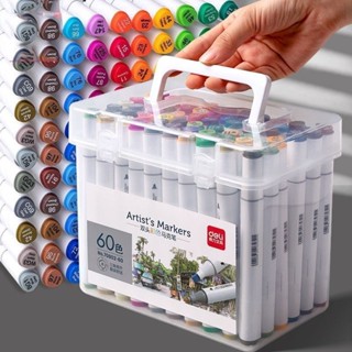 KIT 24/36/48/60/80 Estojo Caneta Marcadores TOUCH Com Ponta Dupla Tampa Com NÚMERO DE CORES em Oferta na Shopee