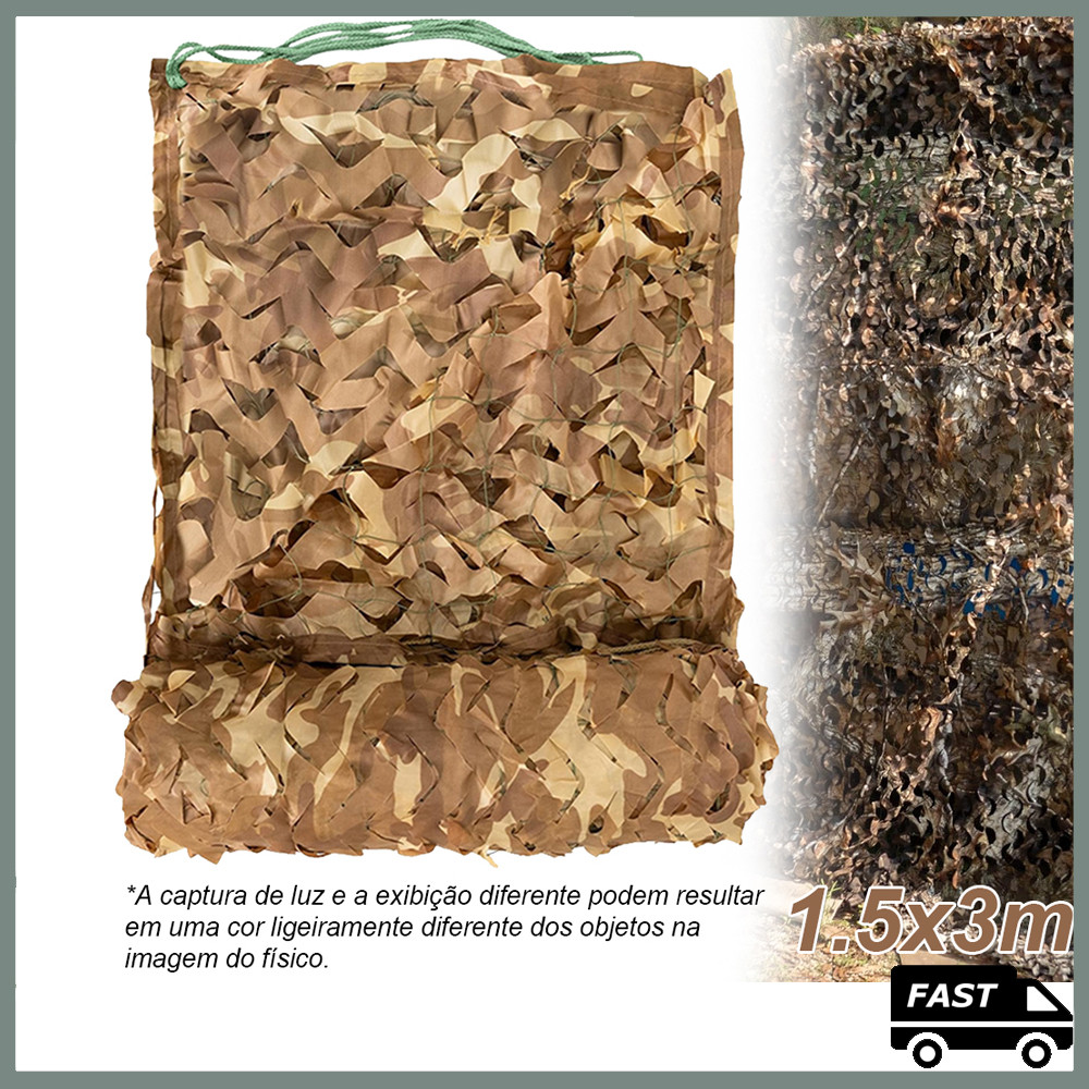 1.5x3M marrom Floresta Camuflagem Net Jardim Gazebo Malha Decorativa Pátio Cerca Toldo Rede De Somberamento