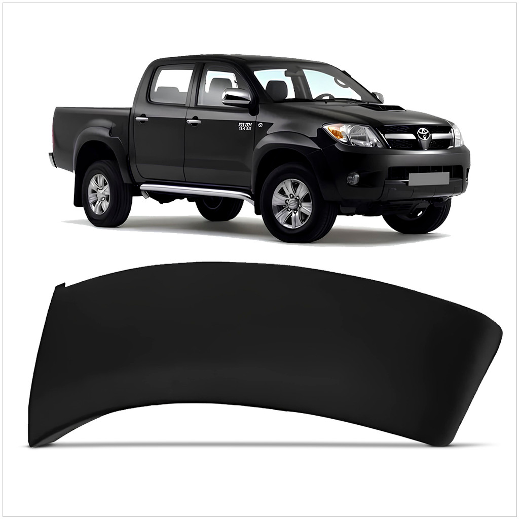 Moldura Alargador Para-choque Hilux 2005 2006 2007 2008 2009 2010 2011 Preta