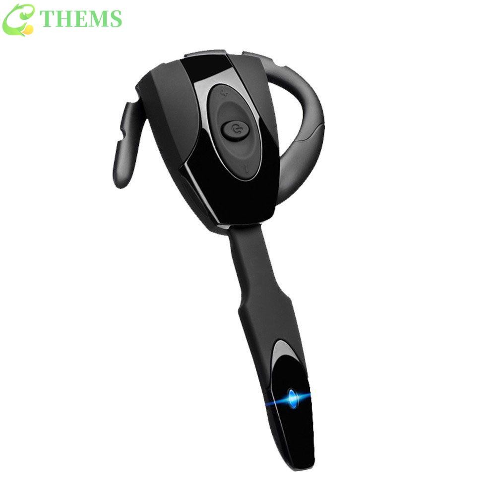 THEMS Fones De Ouvido Bluetooth Pendurados Gancho Com Microfone Recarregável Viva-Voz Negócios Fone