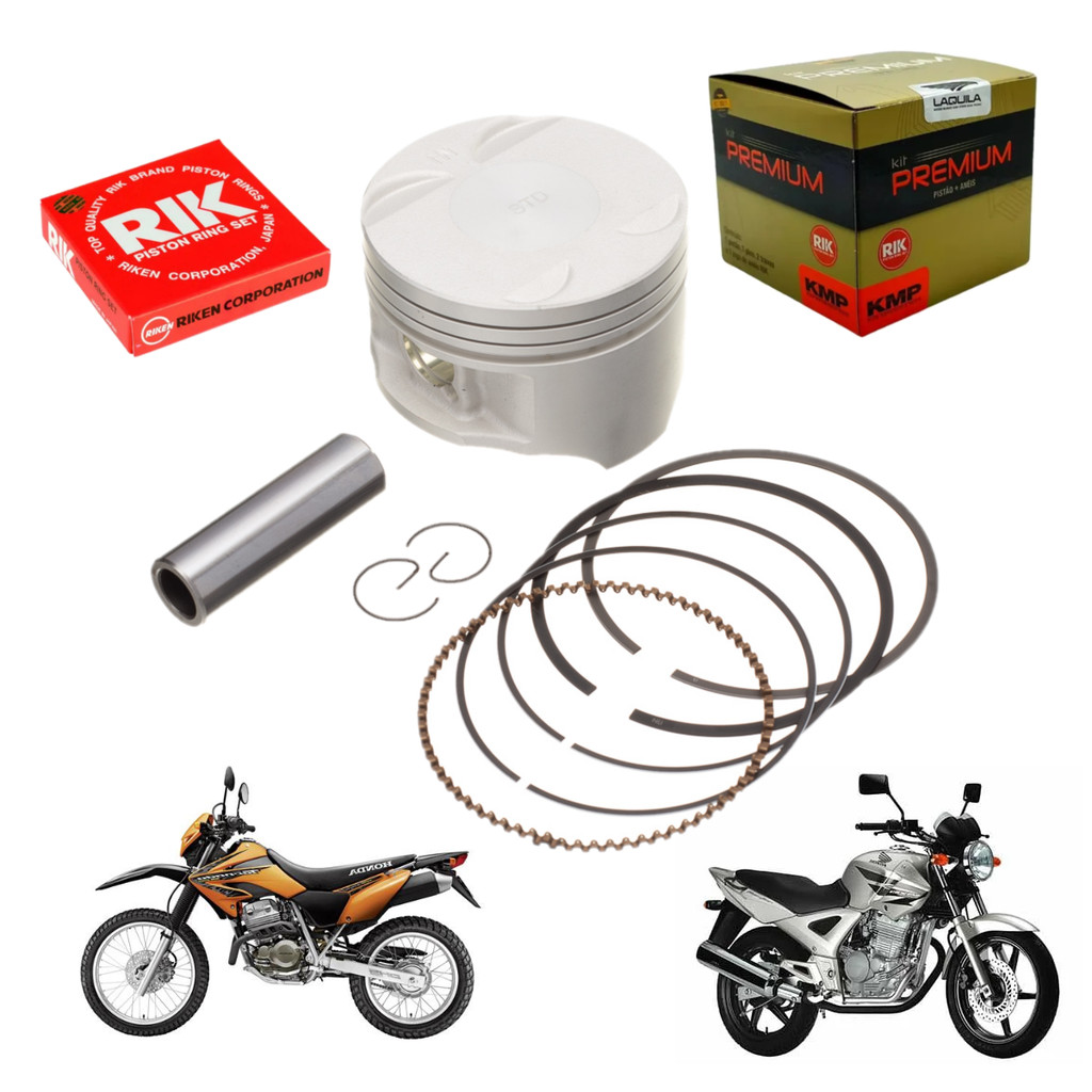 Kit Pistão Anéis Cbx 250 Xr 250 3.00 mm Premium em Oferta na Shopee