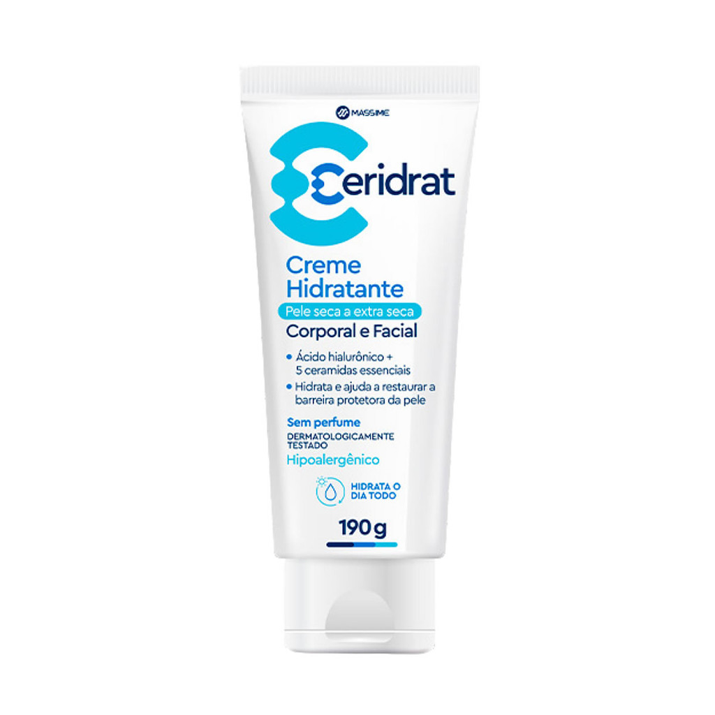 Creme Corporal e Facial Ceridrat 190g em Oferta na Shopee