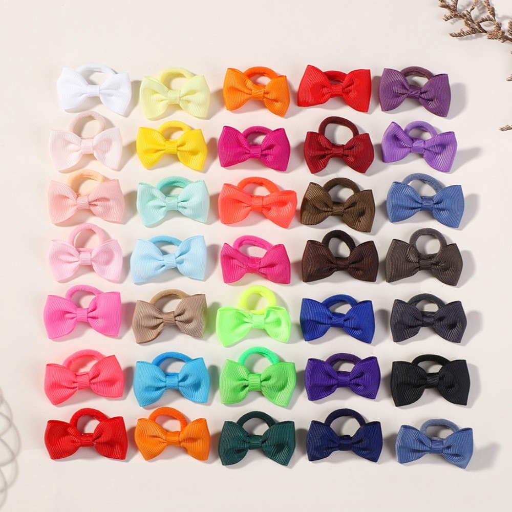1pc Mini Arcos Elásticos Faixas De Cabelo Para Meninas Faixa De Borracha Corda Titular Rabo De Cavalo Headwear Acessório
