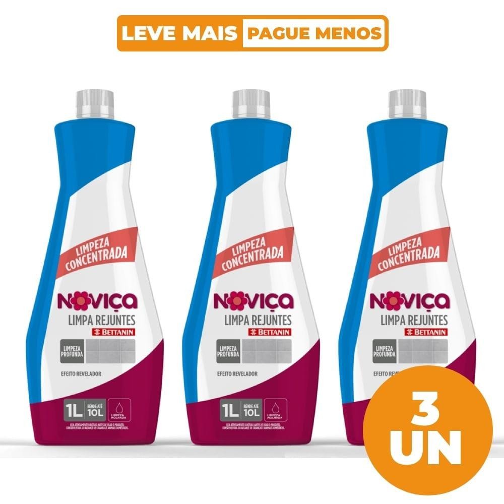 Kit Limpa Rejuntes Concentrado 3 unidades Noviça Bettanin em Oferta na Shopee