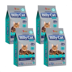 Kit 4 Ração Billy Cat Select Gatos Castrados - 1Kg