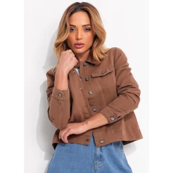 Casaco Jeans Marrom Canela Marrom Quintess