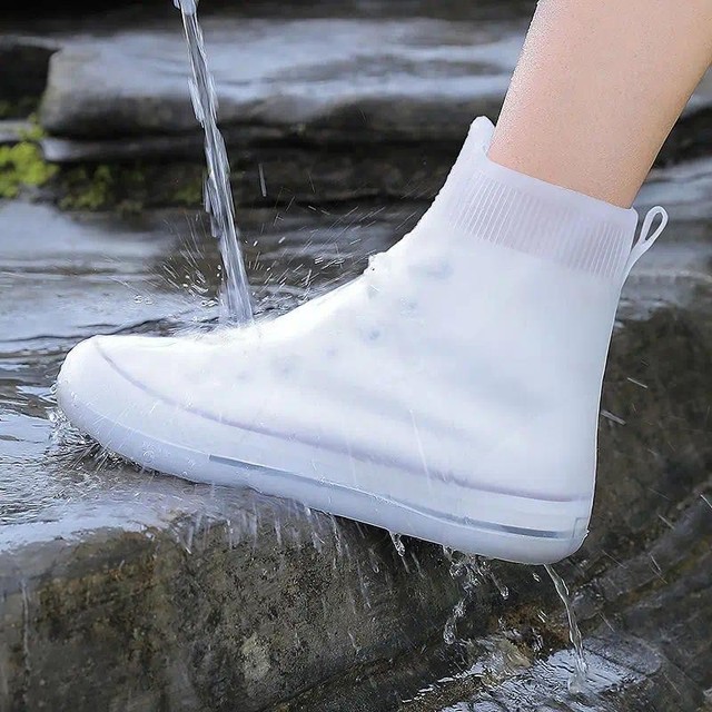 Capa De Sapato De Silicone À Prova Dwaterproof Água Botas De Chuva Antiderrapante Sapatos Protetor Ao Ar Livre Reutilizá