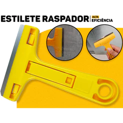 Estilete Raspador Multiuso P/ Limpar Cola Tinta E Resíduos Em Vidro E Cerâmica Fertak