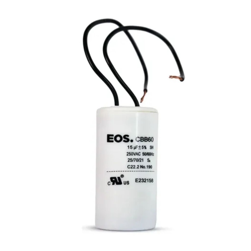 Capacitor Permanente Motor Lavadora Tanquinho Centrífuga 15µF 250V