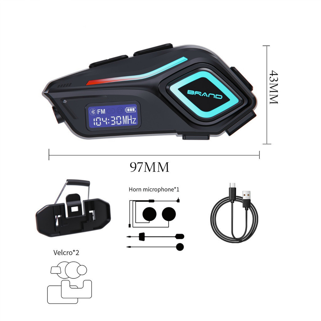 Fones de ouvido para capacete de motocicleta Bluetooth 5.4, microfone 2 em 1 para motocicleta Fang em Oferta na Shopee