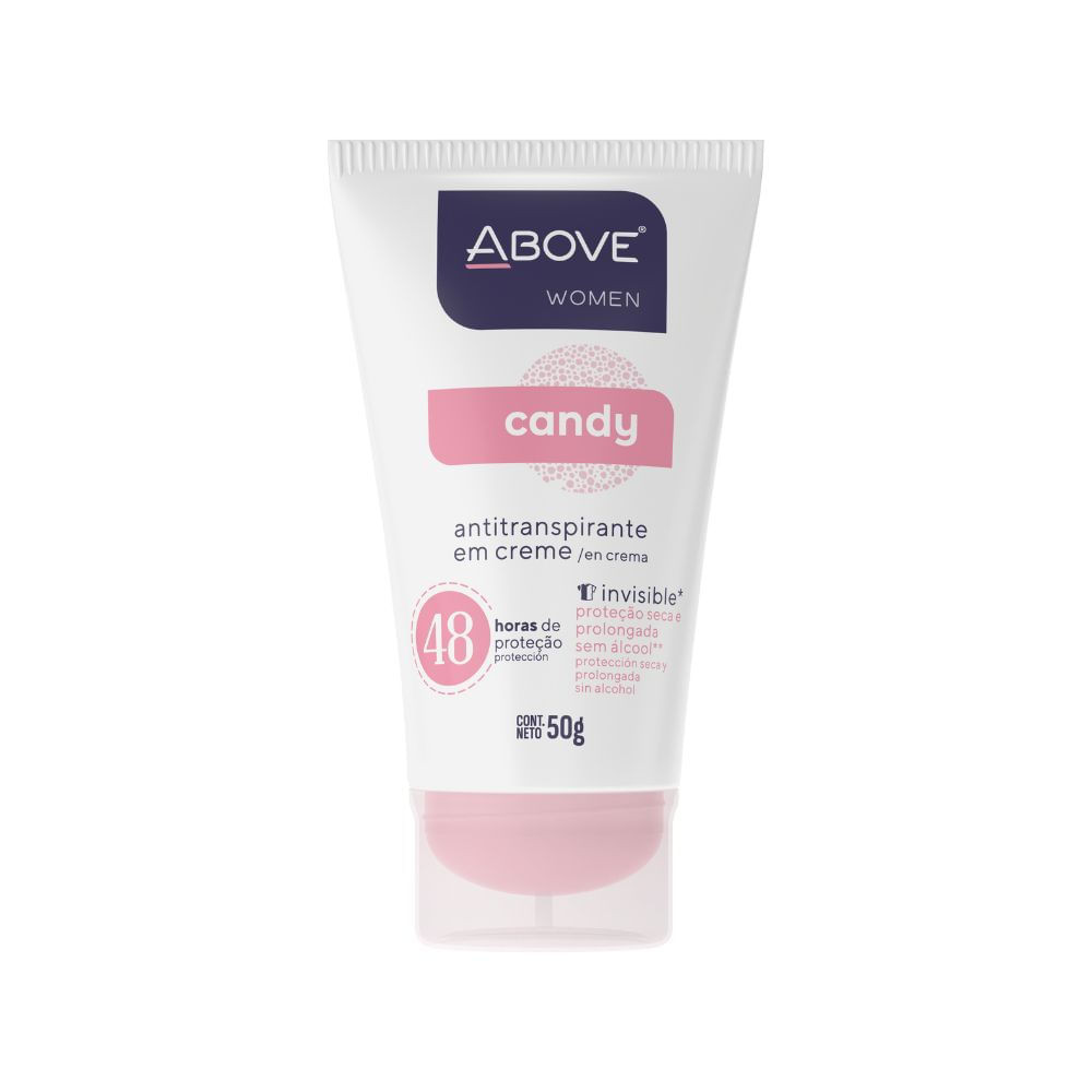 Desodorante em Creme Above Women Candy Invisible 48h de Proteção 50g - Beauty