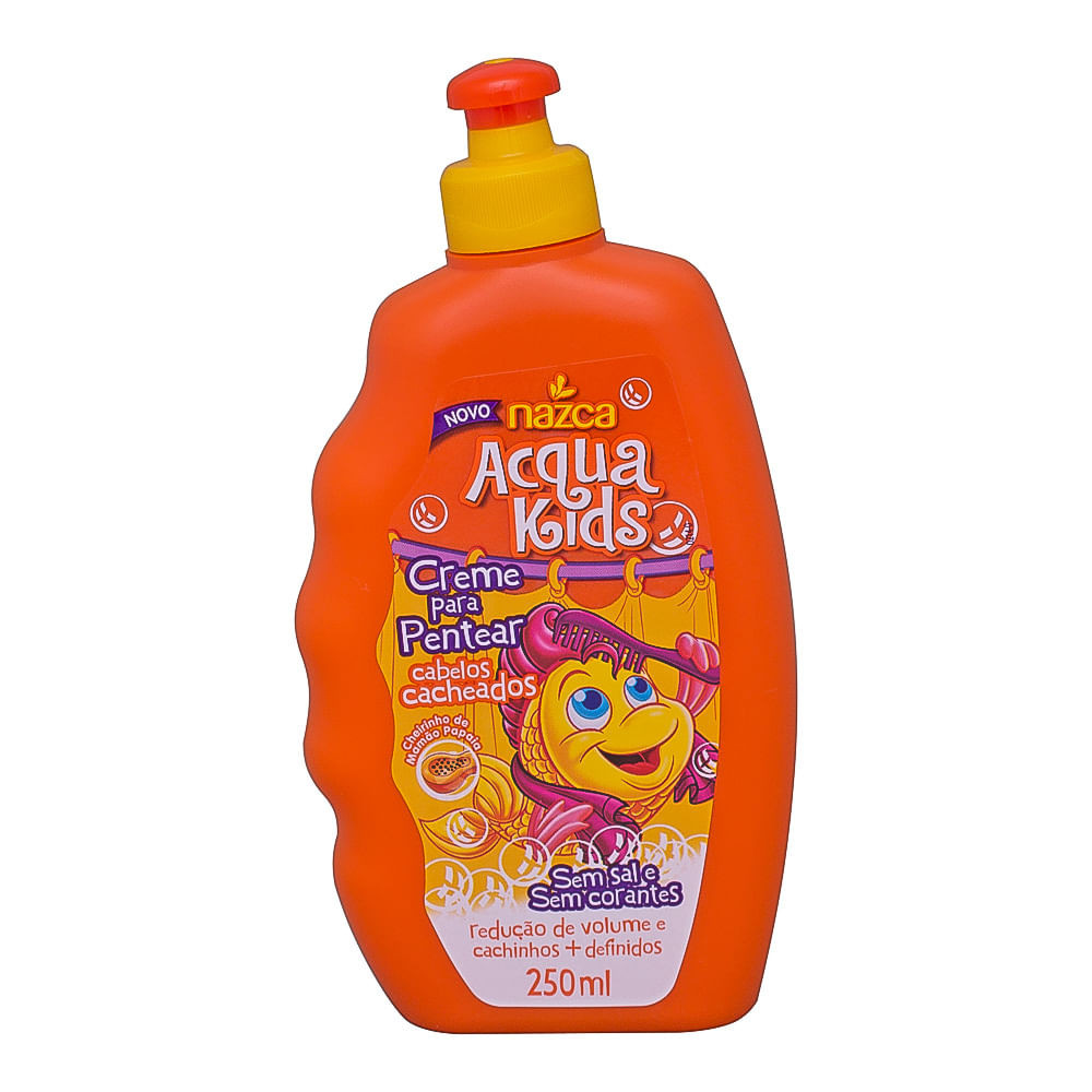 Creme de Pentear Infantil Acqua Kids Cabelos Cacheados com 250ml - Mom & Baby