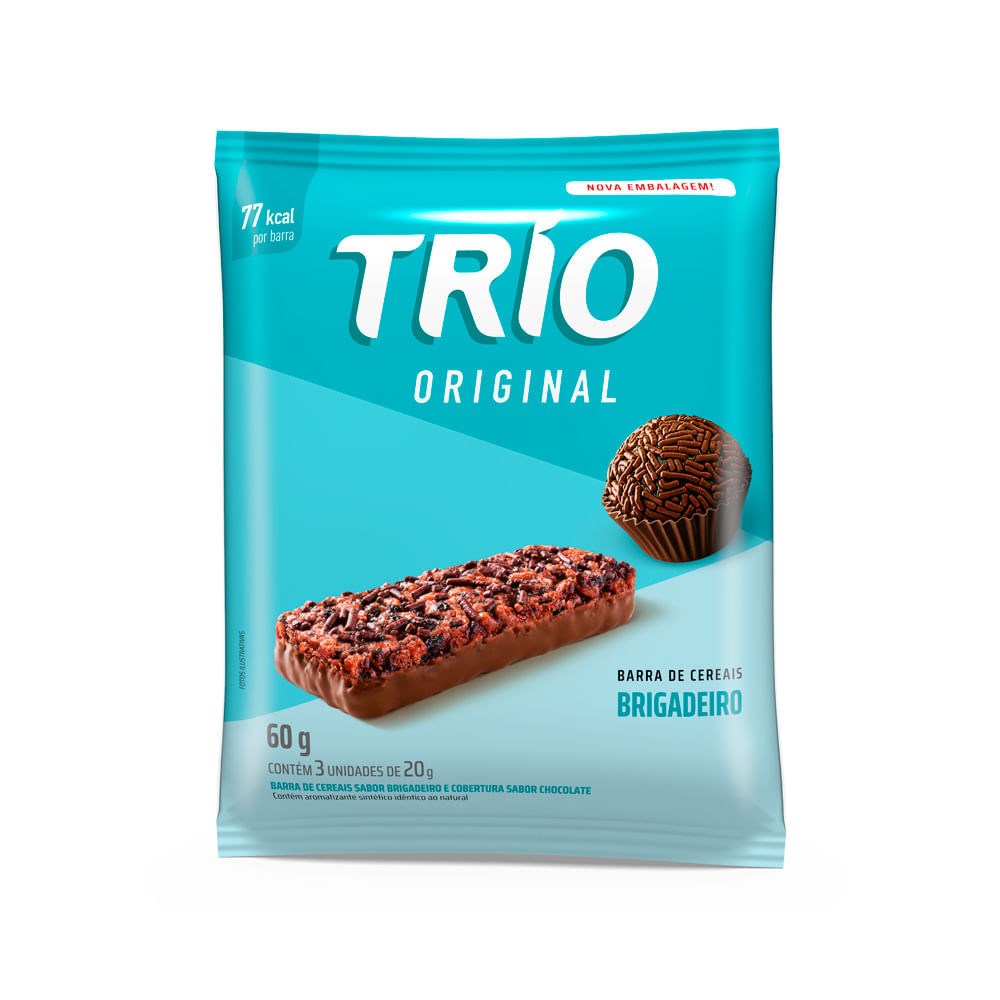 Barra de Cereais Trio Brigadeiro Sachê 3 Unidades de 20g cada - Food & Beverages
