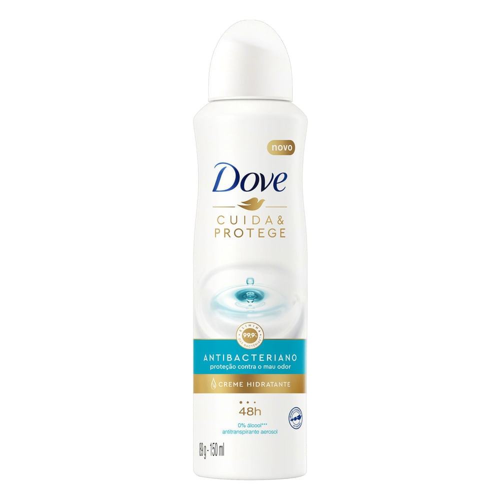 Desodorante Dove Antibacteriano Cuida e Protege Aerossol Antitranspirante 150ml - Beauty