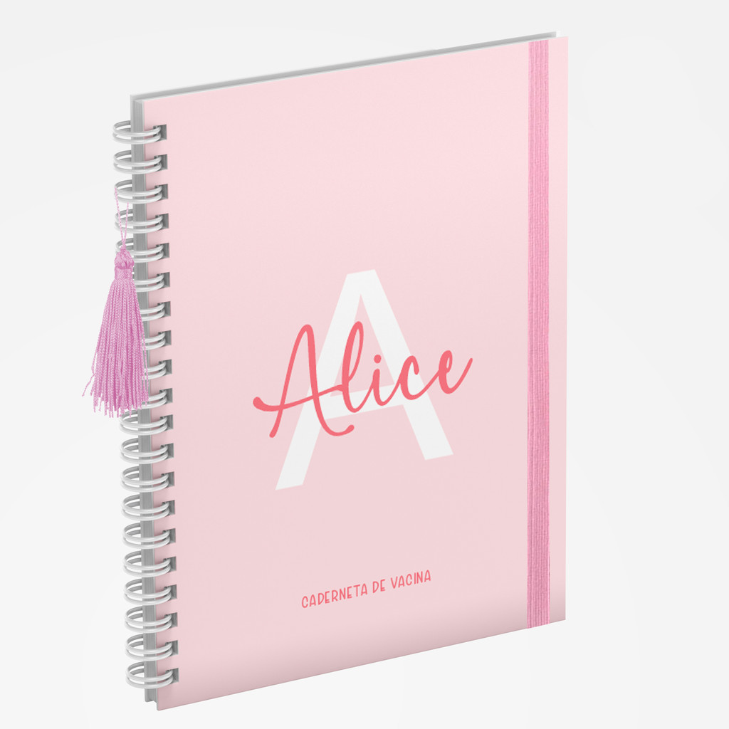 Caderneta de Vacina Vacinação Vários Modelos Feminina Completa Alfabeto 8 DR Gráfica