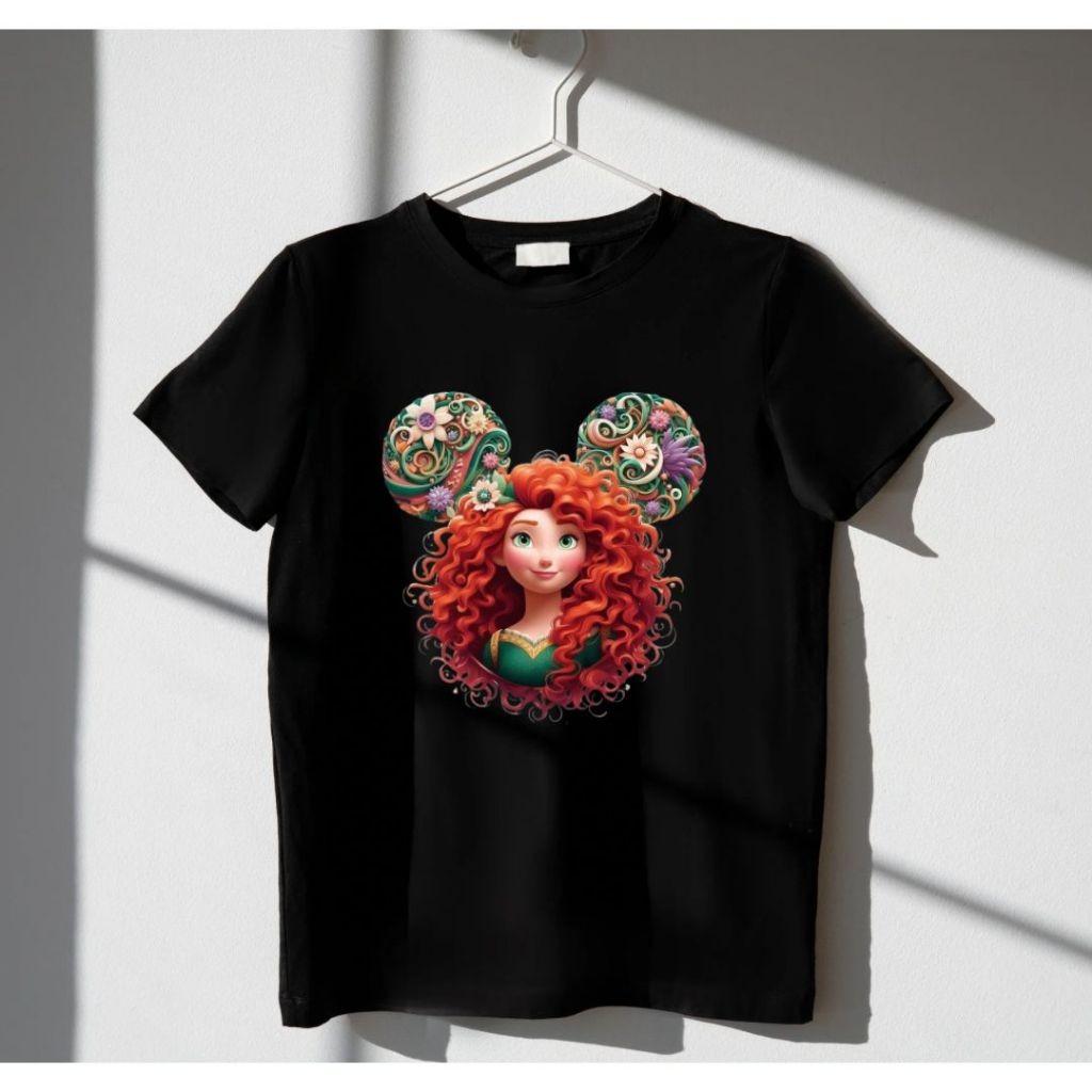 Camiseta camisa blusa Princesa Merida Valente Infantil algodão100%