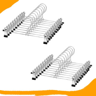 Kit 20 Cabides de Calças, Cabides para Pendurar Roupas com Clipés, Economizador de Espaço para Calças de Yoga, Jeans
