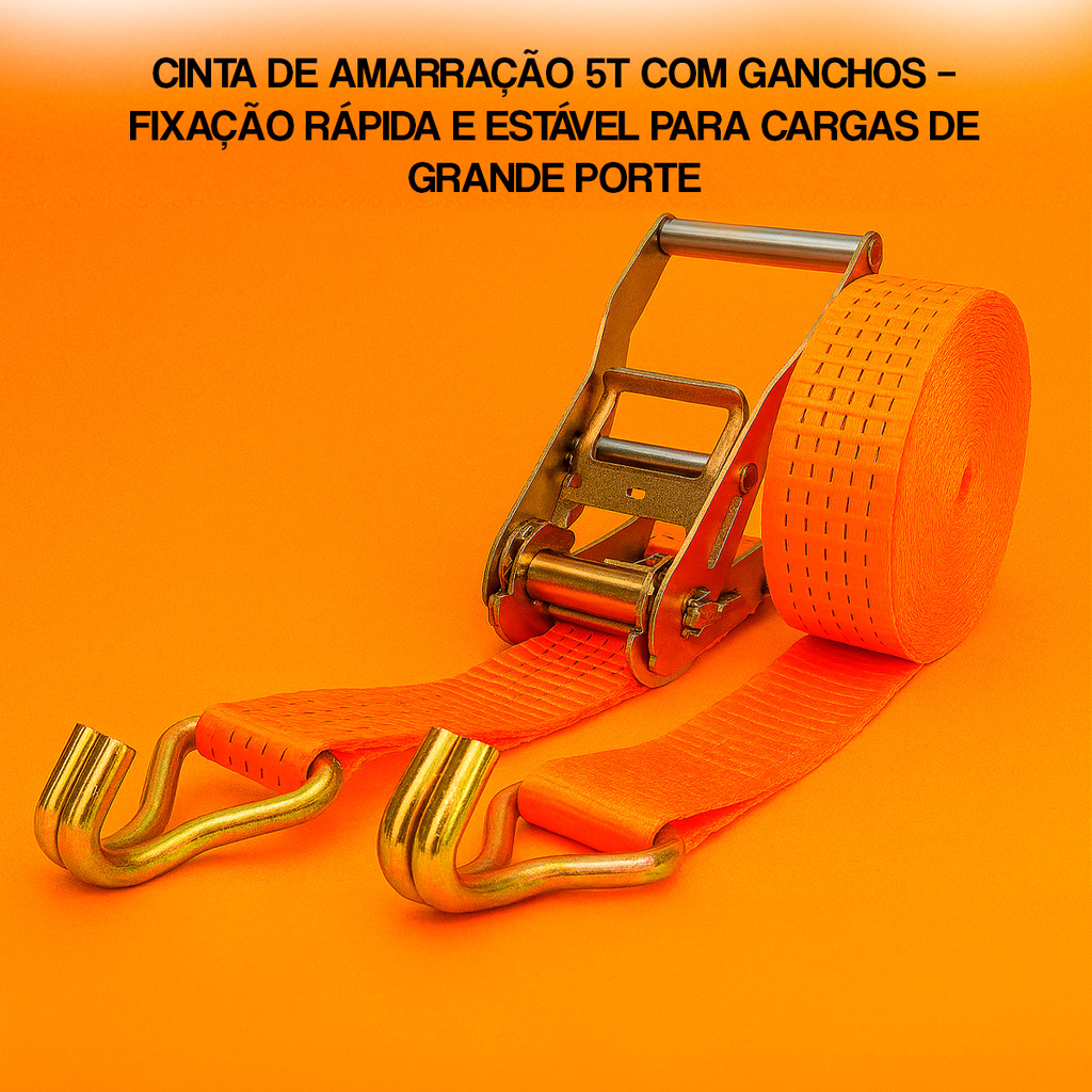 kIT 10 Cinta Catraca Carga 5 Toneladas 10 Metros Caminhão Amarração Fita Amarrar Transporte