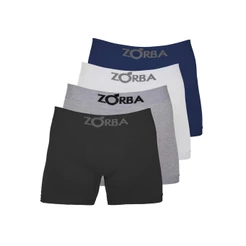 Kit 4 Cuecas Boxer Zorba Algodão Seamless Colorido Ref 781
