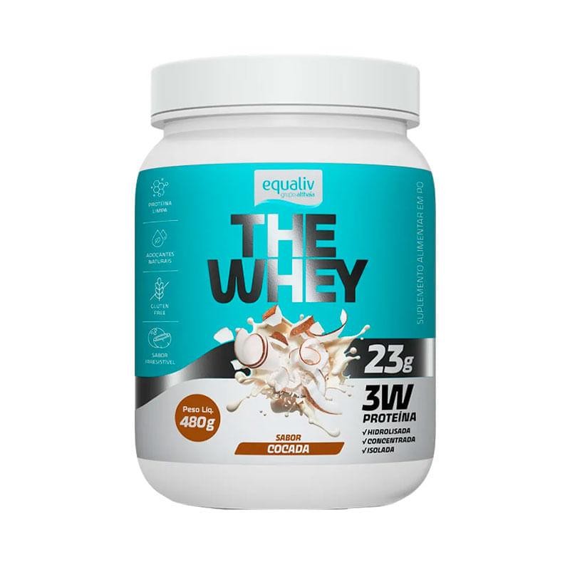 The Whey Equaliv Sabor Cocada 480g em Oferta na Shopee