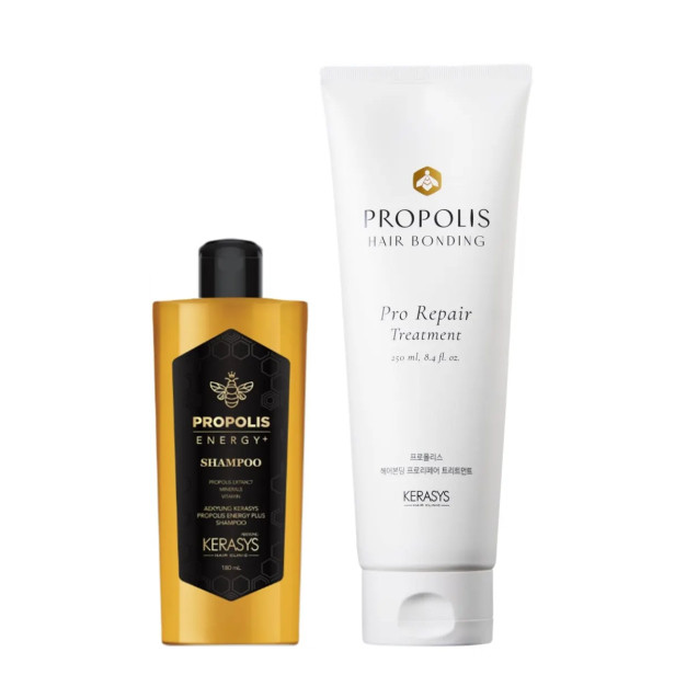 Kit Propolis Kerasys Bond (shampoo e máscara de tratamento) - Kerasys