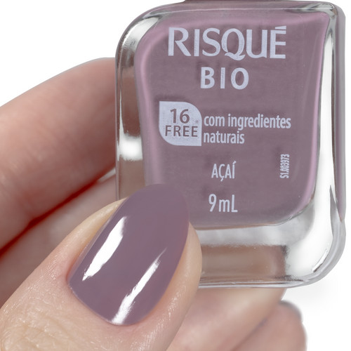 Detalhes do Esmalte Risqué Bio Roxo Cremoso Açaí 9ml