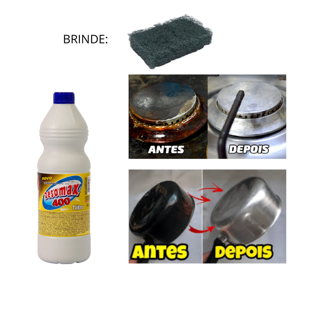 Removedor Grelha Panela Graxa Tira Óleo E Gordura Desengordurante  Concentrado Limpeza Pesada Grelha