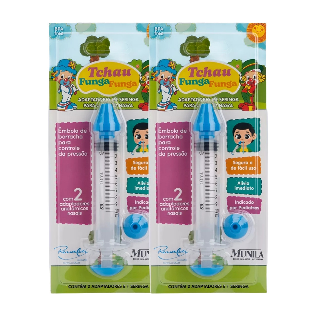Kit 2 Seringa Lavagem Nasal Adaptador Patati Patata Munila