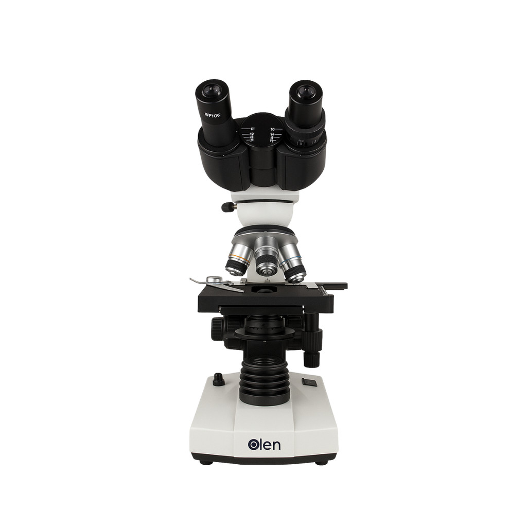 Microscópio Binocular Starter Olen LED Microscopia Biologia Laboratório Ensino Pesquisa Científica