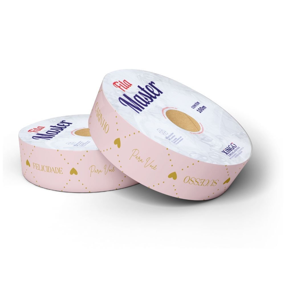 Fita Master Decorada Essência Rosa Quartz 32mm x 100m, Xingó. em Oferta na Shopee